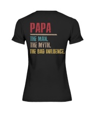 Papa The Man The Myth The Bad Influenci Premium Fit Ladies Tee thumbnail