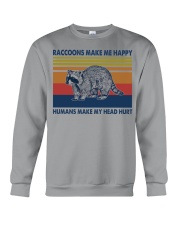 Raccoons-Make-Me-Happy Crewneck Sweatshirt tile