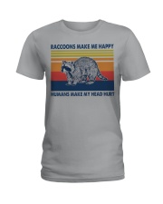 Raccoons-Make-Me-Happy Ladies T-Shirt tile
