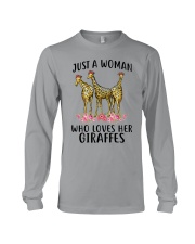 Just-A-Woman-who-loves-her-Giraffes Long Sleeve Tee tile