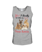 Yes I really do need all these bunnies Unisex Tank tile