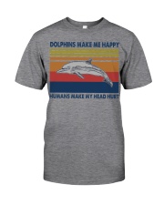Dolphins-Make-Me-Happy Classic T-Shirt front