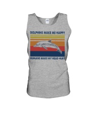 Dolphins-Make-Me-Happy Unisex Tank tile