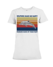 Dolphins-Make-Me-Happy Premium Fit Ladies Tee tile