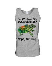 let-me-check-my-giveashitometer-nope-nothing Unisex Tank tile
