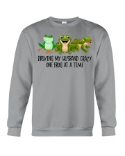Driving my husband crazy one frog at a time Crewneck Sweatshirt tile