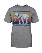 Elephants-Make-Me-Happy Classic T-Shirt front
