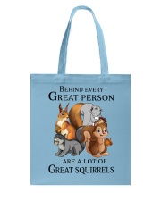Behind every great person Tote Bag tile