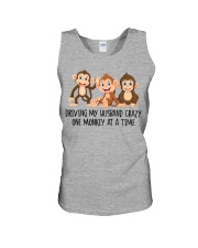 Driving my husband crazy one monkey at a time Unisex Tank tile