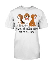 Driving my husband crazy one dog at a time Premium Fit Mens Tee tile