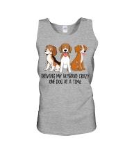 Driving my husband crazy one dog at a time Unisex Tank tile