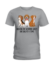 Driving my husband crazy one dog at a time Ladies T-Shirt tile