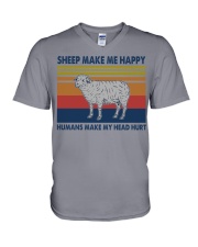 Sheep-Make-Me-Happy V-Neck T-Shirt tile