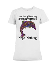let-me-check-my-giveashitometer-nope-nothing Premium Fit Ladies Tee tile