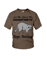 let-me-check-my-giveashitometer-nope-nothing Youth T-Shirt tile
