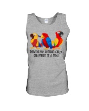 Driving-my-husband-crazy-one-parrot-at-a-time Unisex Tank tile