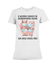 Cannot-Be-Quarantined-Alone Premium Fit Ladies Tee tile