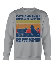 Cats-and-Sheep-Make-Me-Happy Crewneck Sweatshirt tile