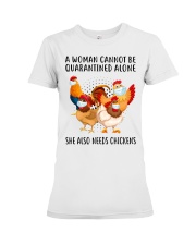 Cannot Quarantined Alone Premium Fit Ladies Tee tile