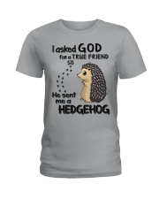 I-asked-God-for-a-true-friend Ladies T-Shirt tile