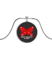 WEGENERS GRANULOMATOSIS AWARENESS Metallic Circle Necklace thumbnail
