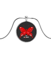 THROMBOTIC THROMBOCYTOPENIC PURPURA AWARENESS Metallic Circle Necklace thumbnail