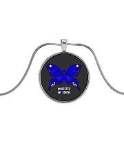 MYOSITIS AWARENESS Metallic Circle Necklace thumbnail