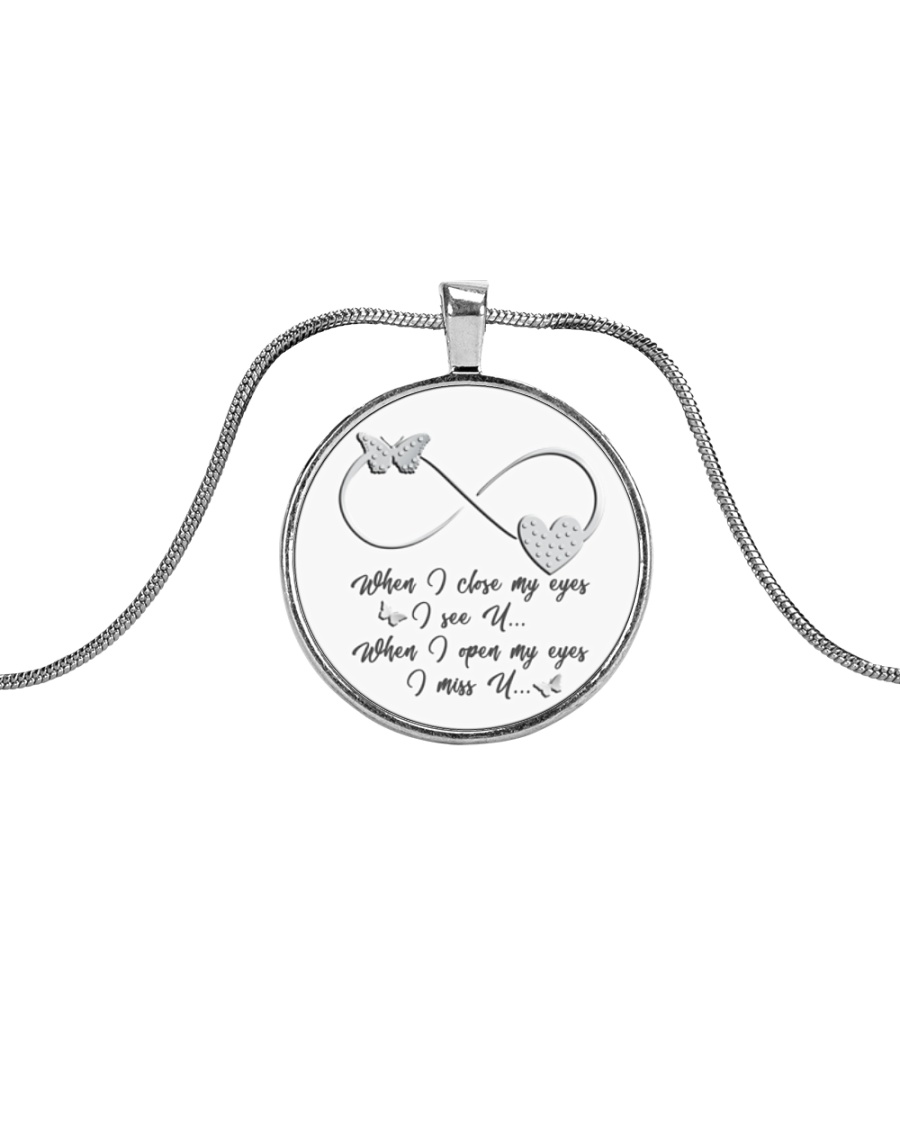 Butterfly Metallic Circle Necklace