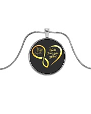 Butterfly Metallic Circle Necklace thumbnail