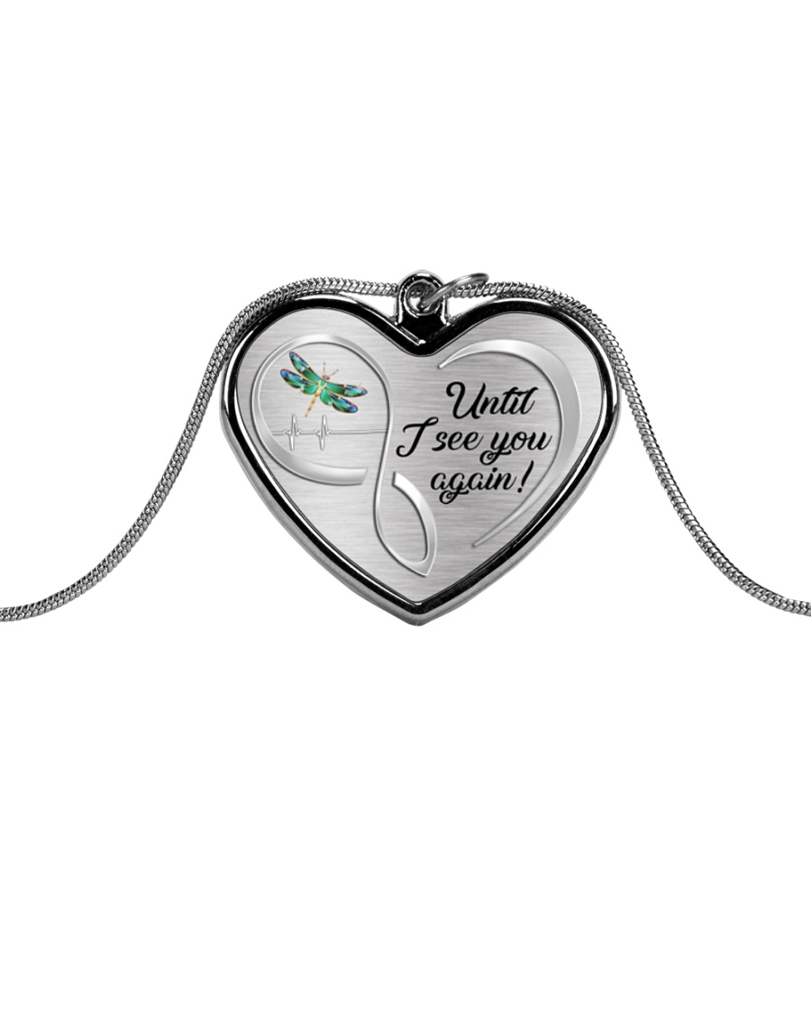 Until I See You Again Metallic Heart Necklace
