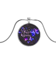 As Long As I Breathe You'll Be Remembered Metallic Circle Necklace thumbnail