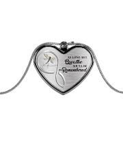 As Long As I Breathe You'll Remembered Metallic Heart Necklace front