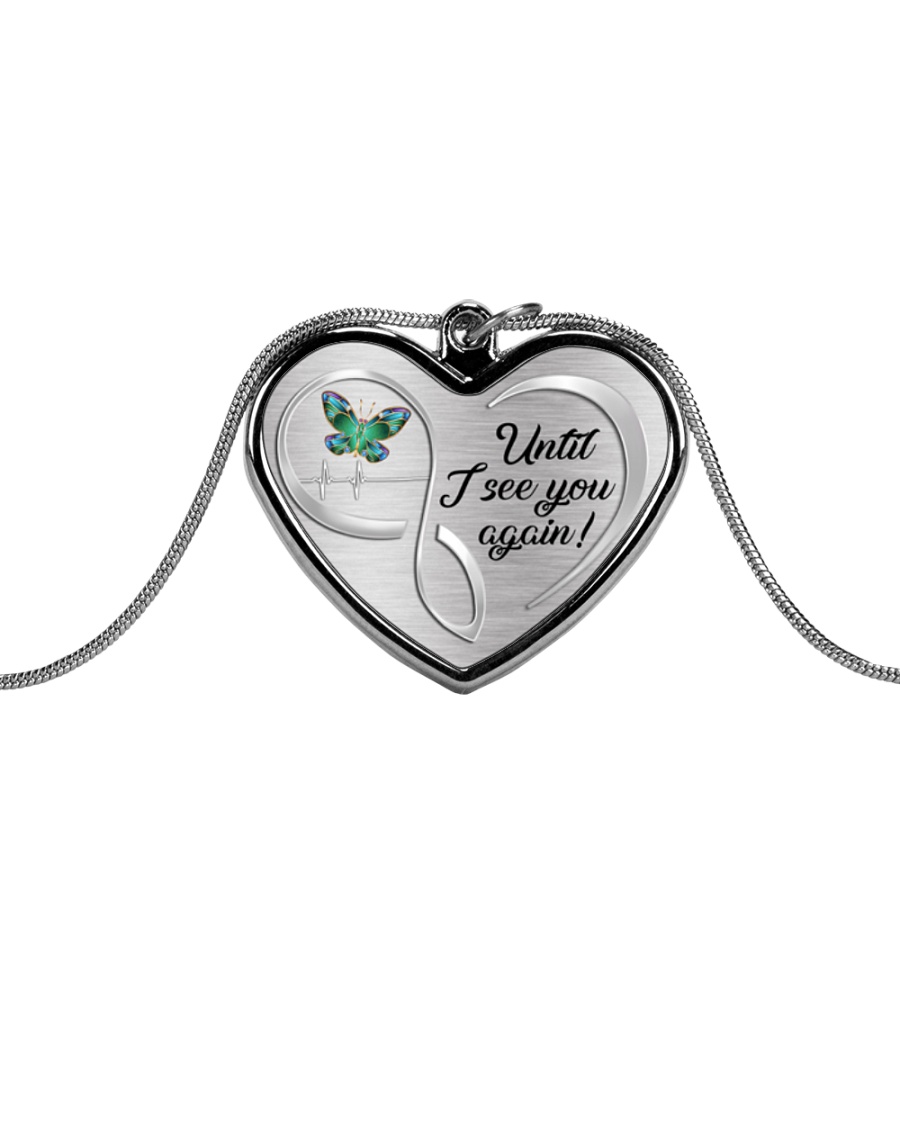 Until I See You Again Metallic Heart Necklace