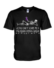 Hodgkin lymphoma Survivor Halloween V-Neck T-Shirt thumbnail