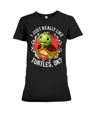 I LIKE TURTLES Premium Fit Ladies Tee thumbnail