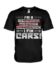 Mechanic I fix cars V-Neck T-Shirt thumbnail