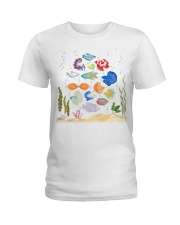 Aquarium fishes betta gourami Ladies T-Shirt thumbnail