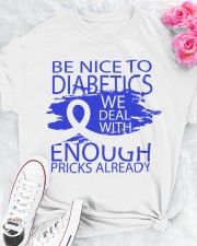 BE NICE TO DIABETICS Classic T-Shirt apparel-classic-tshirt-lifestyle-front-192