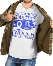 BE NICE TO DIABETICS Classic T-Shirt custom-t-shirts-classic-lifestyle-front-194