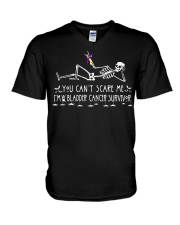 Bladder Cancer Survivor Halloween V-Neck T-Shirt thumbnail
