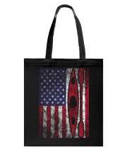 Kayak American Flag Tote Bag thumbnail