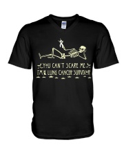 Lung Survivor Halloween V-Neck T-Shirt thumbnail