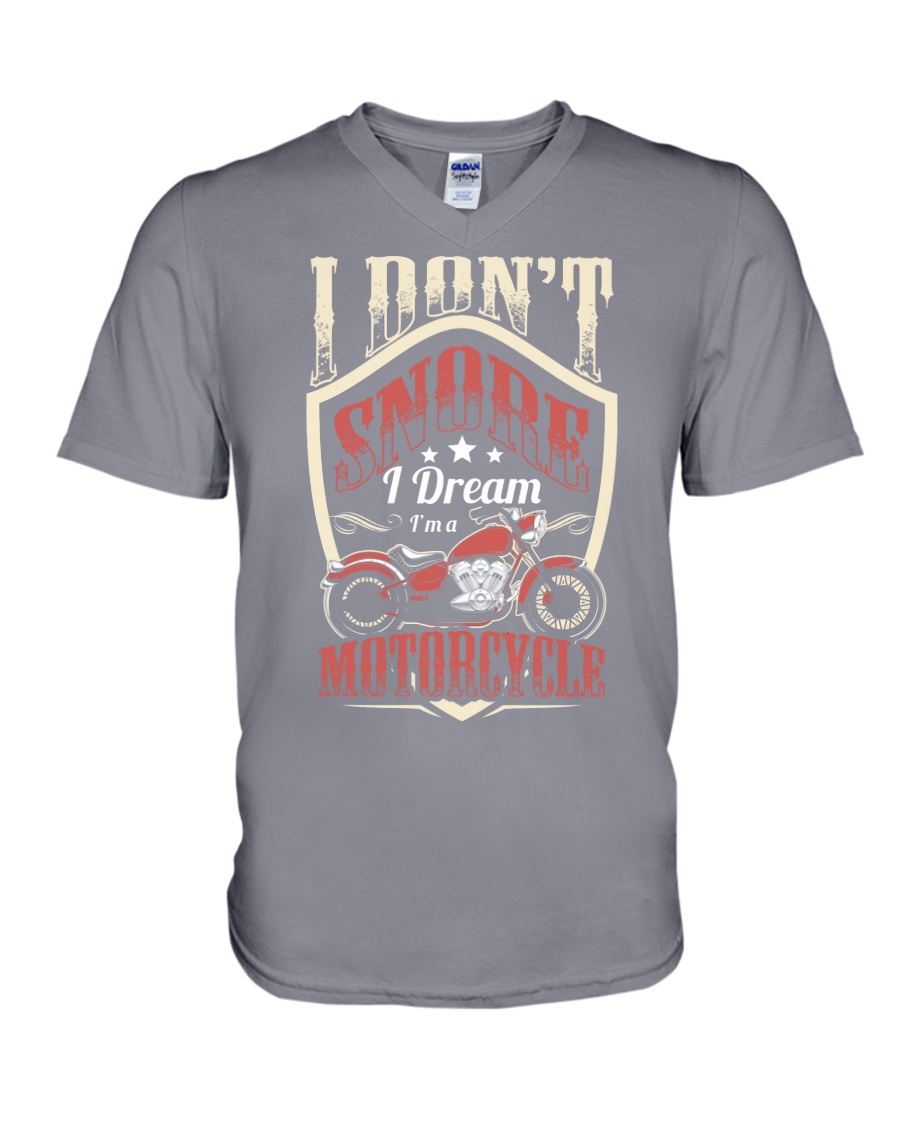 Motorcycle I don't snore V-Neck T-Shirt