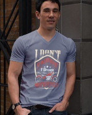 Motorcycle I don't snore V-Neck T-Shirt lifestyle-mens-vneck-front-2