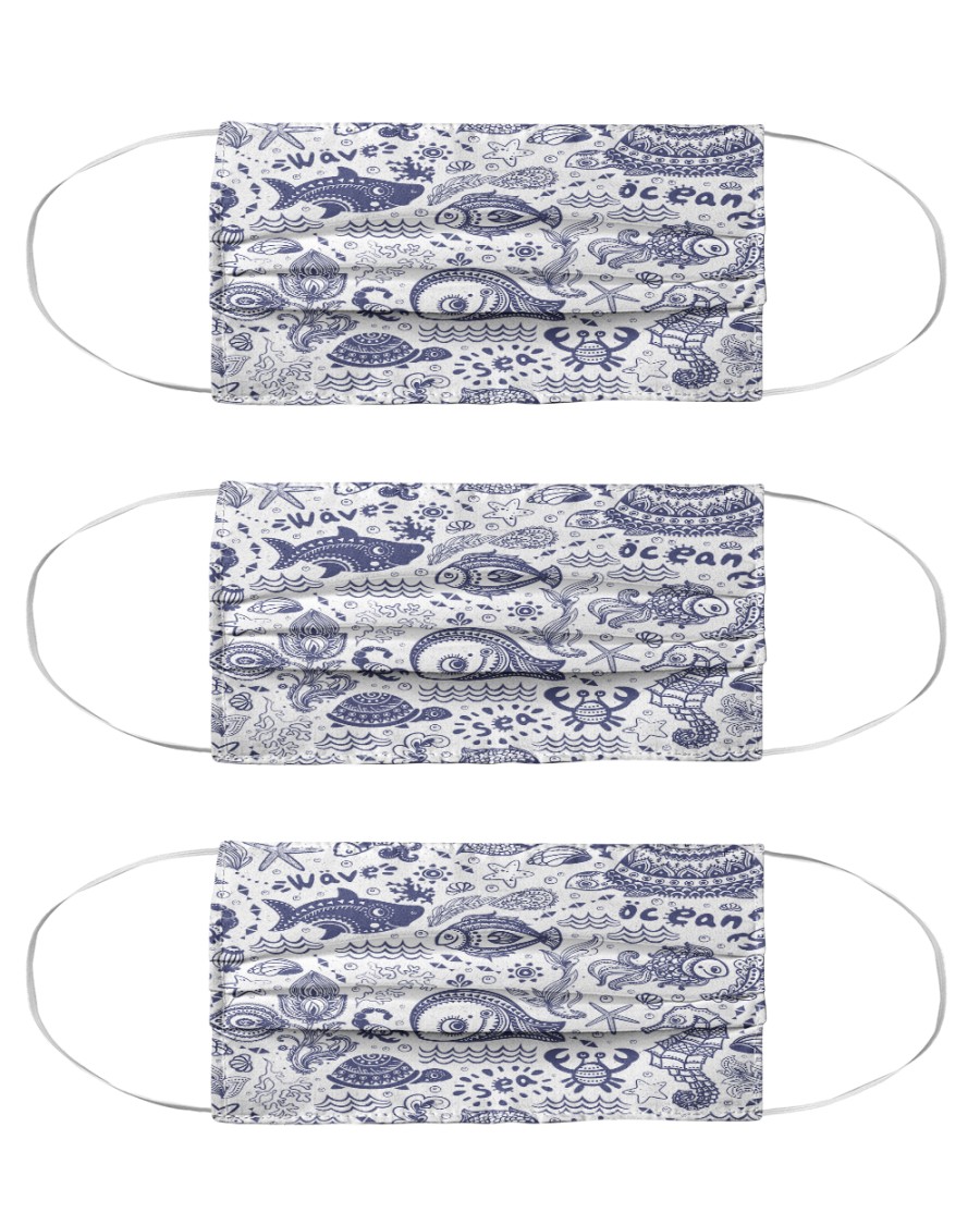 Ocean Animal Cloth Face Mask - 3 Pack