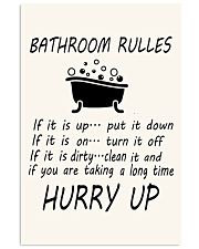 Bathroom rules 11x17 Poster front