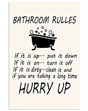 Bathroom rules 11x17 Poster front