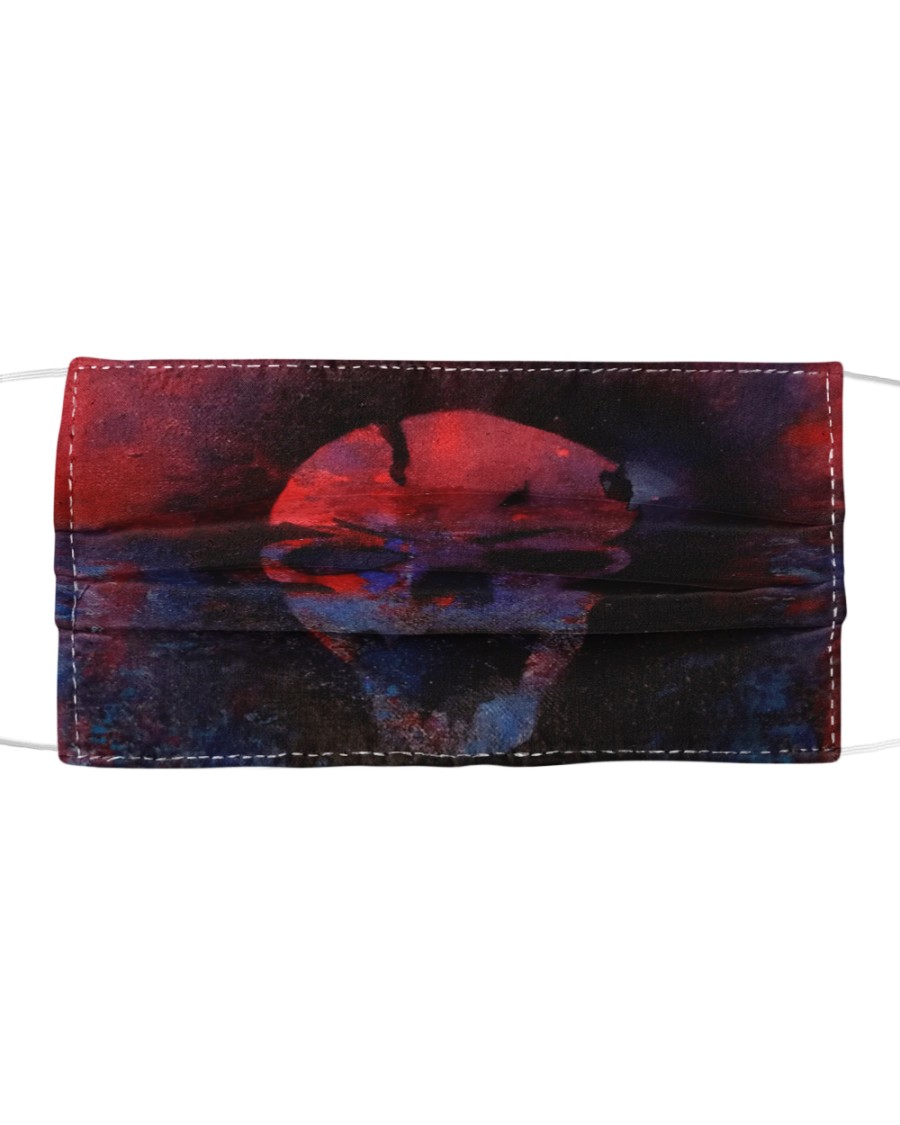 Skull in Red and in Blue Cloth face mask