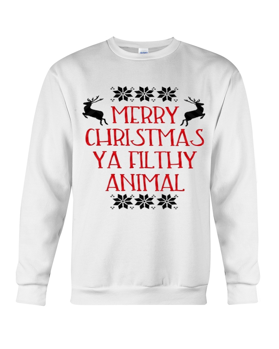 Merry Christmas ya filthy Animal Crewneck Sweatshirt