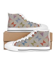 Shoes for Women Love Quilting Sewing Grey Women's High Top White Shoes inside-left-outside-left
